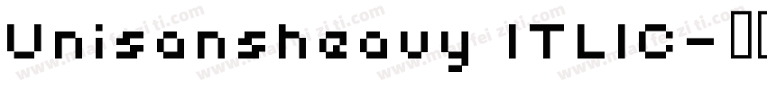 Unisansheavy ITLIC字体转换